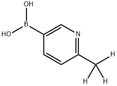 (6-(methyl-d3)pyridin-3-yl)boronic acid结构式