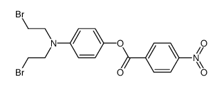 4-[Bis(2-bromoethyl)amino]phenyl=4-nitrobenzoate结构式