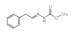 Hydrazinecarboxylicacid, 2-(2-phenylethylidene)-, methyl ester结构式