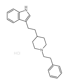 1H-Indole,3-[2-[1-(2-phenylethyl)-4-piperidinyl]ethyl]-, hydrochloride (1:1) structure