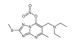 6-[(diethylamino)methyl]-5-methyl-2-(methylthio)-s-triazolo[1,5-a]pyrimidin-7-yl mononitrate Structure