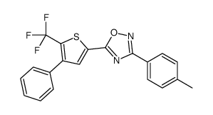 3-(4-methylphenyl)-5-[4-phenyl-5-(trifluoromethyl)thiophen-2-yl]-1,2,4-oxadiazole Structure