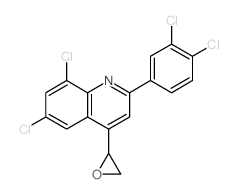Quinoline,6,8-dichloro-2-(3,4-dichlorophenyl)-4-(2-oxiranyl)- Structure