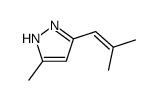 5-methyl-3-(2-methylprop-1-enyl)-1H-pyrazole Structure