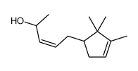 5-(2,2,3-trimethyl-3-cyclopenten-1-yl)pent-3-en-2-ol结构式
