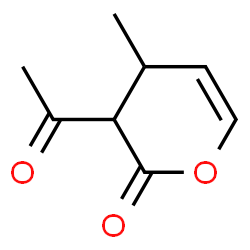 2H-Pyran-2-one, 3-acetyl-3,4-dihydro-4-methyl- (9CI)结构式