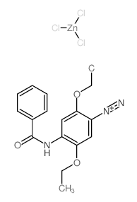 4-(Benzoylamino)-2,5-diethoxybenzenediazonium trichlorozincate结构式