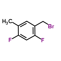 1-Bromomethyl-2,4-difluoro-5-methyl-benzene结构式