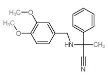 2-[(3,4-dimethoxyphenyl)methylamino]-2-phenyl-propanenitrile结构式