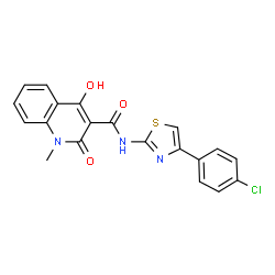 N-[4-(4-chlorophenyl)-1,3-thiazol-2-yl]-4-hydroxy-1-methyl-2-oxo-1,2-dihydroquinoline-3-carboxamide picture