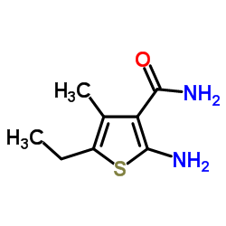 2-Amino-5-ethyl-4-methyl-3-thiophenecarboxamide结构式