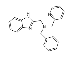 ((2-benzimidazolyl)methyl)-bis-((2-pyridyl)methyl)amine结构式