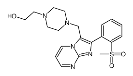 4-[2-[2-(Methylsulfonyl)phenyl]imidazo[1,2-a]pyrimidin-3-ylmethyl]-1-piperazineethanol Structure