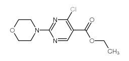 4-氯-2-吗啉嘧啶-5-羧酸乙酯结构式
