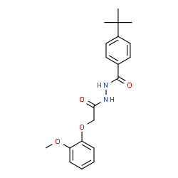 4-tert-butyl-N'-[(2-methoxyphenoxy)acetyl]benzohydrazide structure