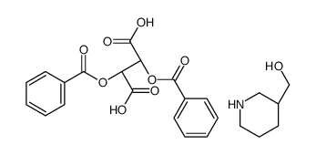 Butanedioic acid, 2,3-bis(benzoyloxy)-, (2R,3R)-(3S)-compd. with 3-piperidineMethanol (1:1) picture