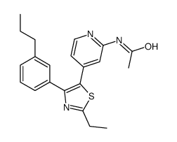 N-[4-[2-ethyl-4-(3-propylphenyl)-1,3-thiazol-5-yl]pyridin-2-yl]acetamide Structure