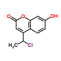 4-(1-Chloroethyl)-7-hydroxy-2H-chromen-2-one结构式