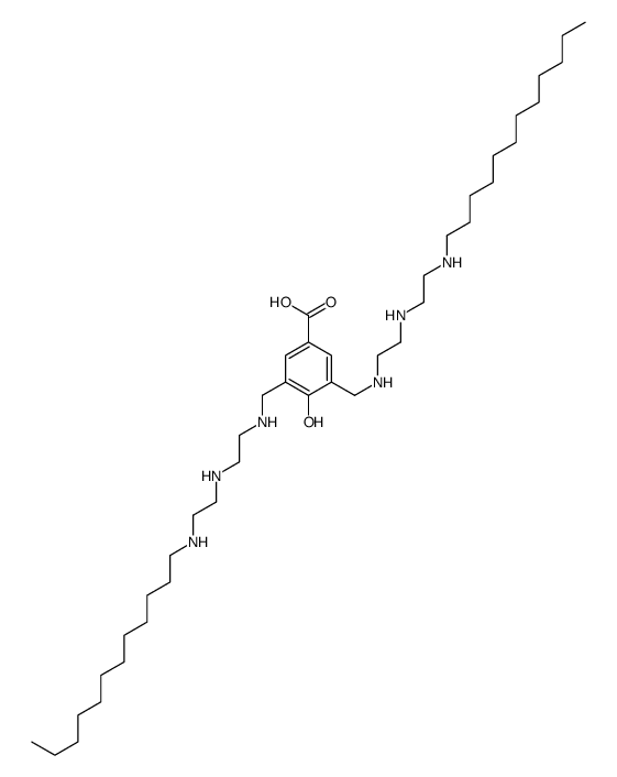 3,5-bis[[[2-[[2-(dodecylamino)ethyl]amino]ethyl]amino]methyl]-4-hydroxybenzoic acid结构式