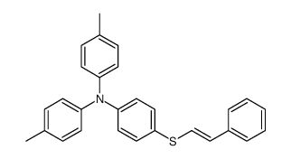 4-methyl-N-(4-methylphenyl)-N-[4-(2-phenylethenylsulfanyl)phenyl]aniline Structure