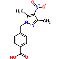 4-[(3,5-Dimethyl-4-nitro-1H-pyrazol-1-yl)methyl]benzoic acid结构式