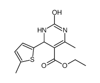 ethyl 6-methyl-4-(5-methylthiophen-2-yl)-2-oxo-3,4-dihydro-1H-pyrimidine-5-carboxylate结构式