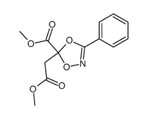 5-methoxycarbonylmethyl-3-phenyl-[1,4,2]dioxazole-5-carboxylic acid methyl ester结构式