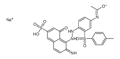 sodium 5-[[4-acetamido-2-[(p-tolyl)sulphonyl]phenyl]azo]-6-amino-4-hydroxynaphthalene-2-sulphonate Structure