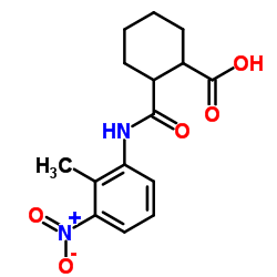 2-({3-nitro-2-methylanilino}carbonyl)cyclohexanecarboxylic acid结构式