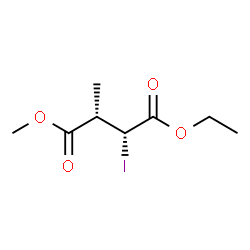 Butanedioic acid, 2-iodo-3-methyl-, 1-ethyl 4-methyl ester, (2R,3S)-rel- (9CI) picture