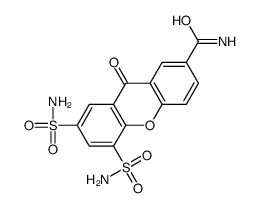 9-oxo-5,7-disulfamoylxanthene-2-carboxamide结构式