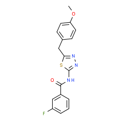 3-Fluoro-N-[5-(4-methoxybenzyl)-1,3,4-thiadiazol-2-yl]benzamide picture