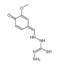 1-amino-3-[(3-methoxy-4-oxocyclohexa-2,5-dien-1-ylidene)methylamino]thiourea Structure