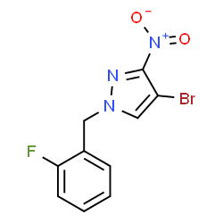 4-BROMO-1-(2-FLUORO-BENZYL)-3-NITRO-1H-PYRAZOLE Structure