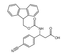 FMoc-(R)-3-AMino-3-(4-cyano-phenyl)-propionic acid Structure