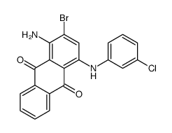 1-amino-2-bromo-4-(3-chloroanilino)anthraquinone Structure