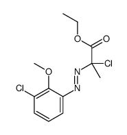 ethyl 2-chloro-2-[(3-chloro-2-methoxyphenyl)diazenyl]propanoate Structure