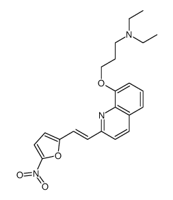 N,N-diethyl-3-[2-[(E)-2-(5-nitrofuran-2-yl)ethenyl]quinolin-8-yl]oxypropan-1-amine Structure