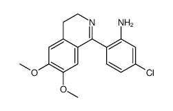 5-chloro-2-(6,7-dimethoxy-3,4-dihydroisoquinolin-1-yl)aniline结构式