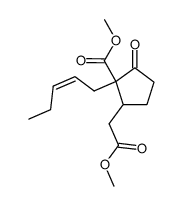 2-methoxycarbonyl-3-[(methoxycarbonyl)methyl]-2-[(Z)-2-pentenyl]cyclopentanone Structure