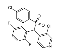 3-Chloro-4-[(4-chlorophenylsulfonyl)-(2,5-difluorophenyl)methyl]pyridine Structure