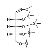 2-O,3-O,4-O,5-O-Tetrakis(trimethylsilyl)-D-ribose O-methyl oxime Structure