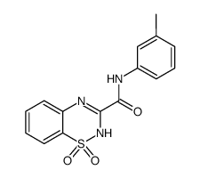 1,1-dioxo-1,2(4)-dihydro-1λ6-benzo[1,2,4]thiadiazine-3-carboxylic acid 3-methyl-anilide Structure