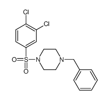 1-benzyl-4-(3,4-dichlorophenyl)sulfonylpiperazine结构式