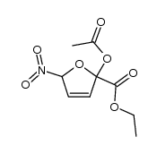 2-acetoxy-5-nitro-2,5-dihydro-furan-2-carboxylic acid ethyl ester Structure
