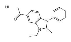 1-(3-ethyl-2-methyl-1-phenyl-1,2-dihydrobenzimidazol-1-ium-5-yl)ethanone,iodide结构式