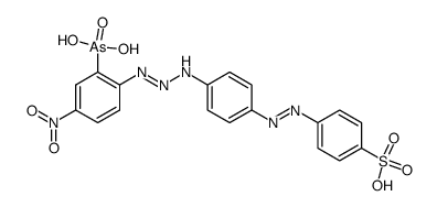 4-nitro-4'-{4-sulfo-benzeneazo}-2-arsono-diazoaminobenzene Structure