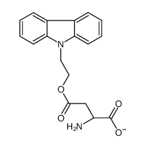 (2S)-2-amino-4-(2-carbazol-9-ylethoxy)-4-oxobutanoate结构式