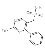 5-(methylsulfonylmethyl)-4-phenyl-pyrimidin-2-amine structure