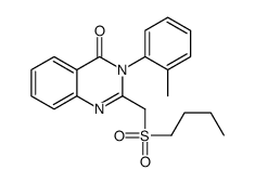 2-(butylsulfonylmethyl)-3-(2-methylphenyl)quinazolin-4-one结构式